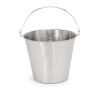 Seau inox chromé gradué avec anse - 10 L