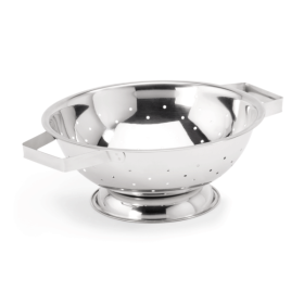 Passoire sur pied inox chromé avec poignées - Ø 40 cm - Hauteur 18 cm
