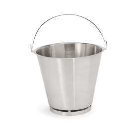 Seau inox chromé 10 L avec anse