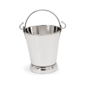 Seau inox chromé avec base renforcée - 10 L