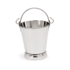 Seau inox chromé avec base renforcée - 10 L