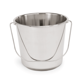Seau inox chromé - 10 L