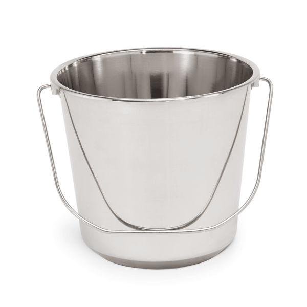 Seau inox chromé - 10 L