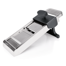 Mandoline inox 40 x 13,5 cm – 3 inserts julienne et lame ondulée