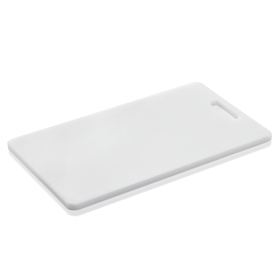 Planche à découper HACCP blanche polyéthylène 40 x 25 x 1,2 cm – Avec poignée