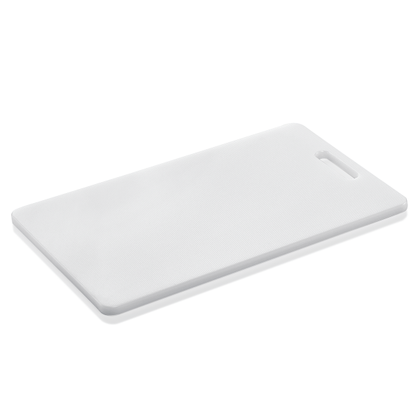 Planche à découper HACCP blanche polyéthylène 40 x 25 x 1,2 cm – Avec poignée