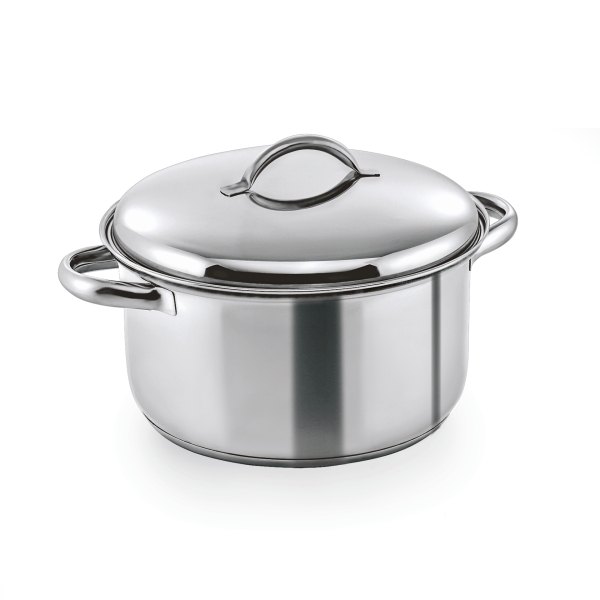 Marmite acier chrome-nickel 6 L Ø 24 cm - Avec couvercle