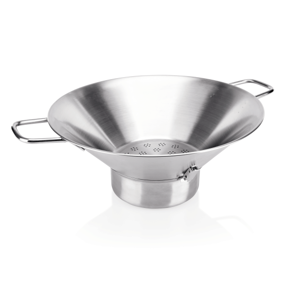 Passoire à frites acier chrome-nickel Ø 40 cm – Bac amovible