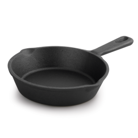 Poêle à frire fonte Ø 20 cm – Becs verseurs latéraux