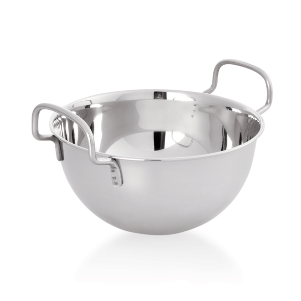 Cul de poule inox chromé avec poignées latérales - Ø 25 cm - 4 L