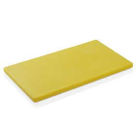 Planche à découper HACCP jaune polyéthylène 60 x 40 x 2 cm – Pieds antidérapants