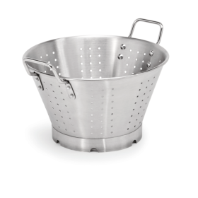 Grande passoire à pied inox chromé perforé - Ø 32 cm