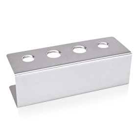 Support cornet de glace inox - 4 trous (Ø 26 mm et 31 mm) - 27,5 x 9,5 x 8,2 cm