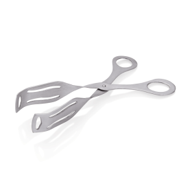Pinces à pâtisserie ajourées inox chromé - 20 cm