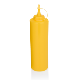 Bouteille à sauce souple - PE jaune - 700 ml (lot de 6)