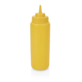 Bouteille à sauce - PE jaune - 950 ml (lot de 6)
