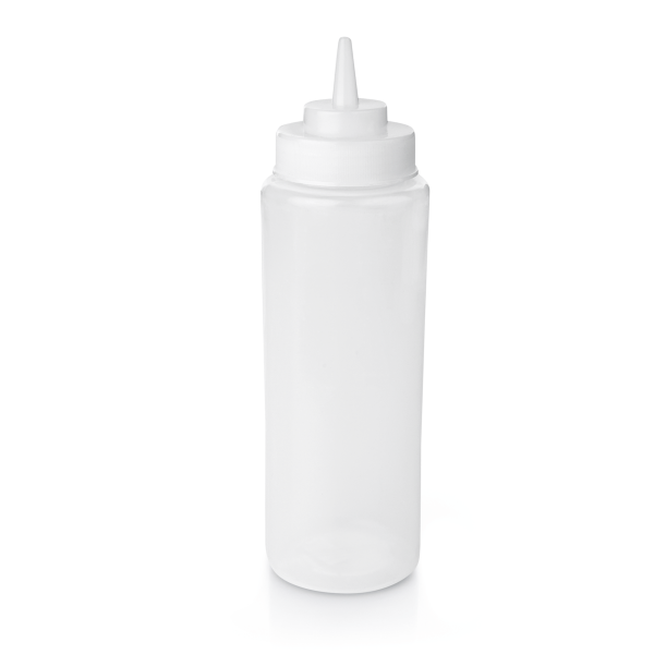 Bouteille à sauce - PE transparent - 950 ml (lot de 6)