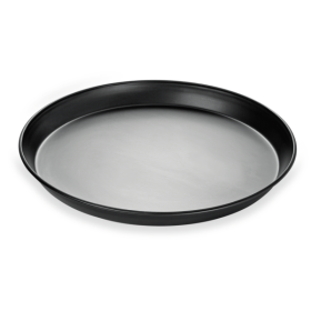 Plaque à pizza en acier bleu - Ø 30 cm - Bords roulés (lot de 10)