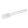 Spatule pâtisserie en silicone blanc avec manche inox - 32 cm