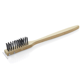 Brosse de nettoyage pour four avec racloir en acier - 50 cm