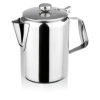 Cafetière inox chromé couvercle à charnière - 0,6 L - Ø 8 cm