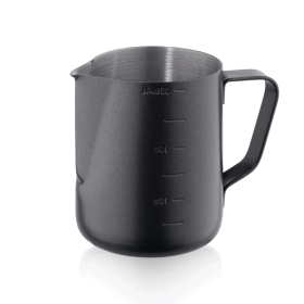 Pichet inox chromé noir gradué - 600 ml - Ø 7,5 cm