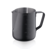Pichet inox chromé noir gradué - 600 ml - Ø 7,5 cm