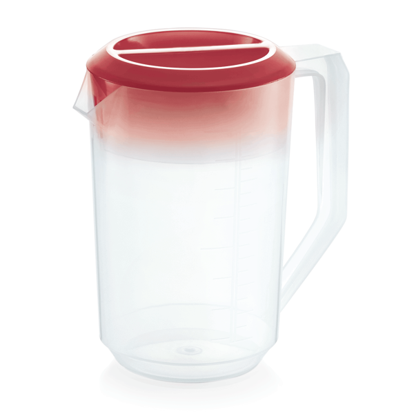 Pichet gradué 1,8 L et couvercle rouge