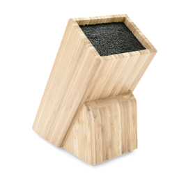 Bloc couteaux en bois avec inserts flexibles - 25 x 25 x 12,2 cm