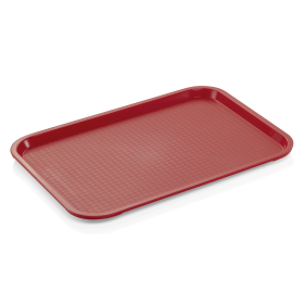 Plateau en polypropylène rouge – 45,5 x 35,5 x 2 cm
