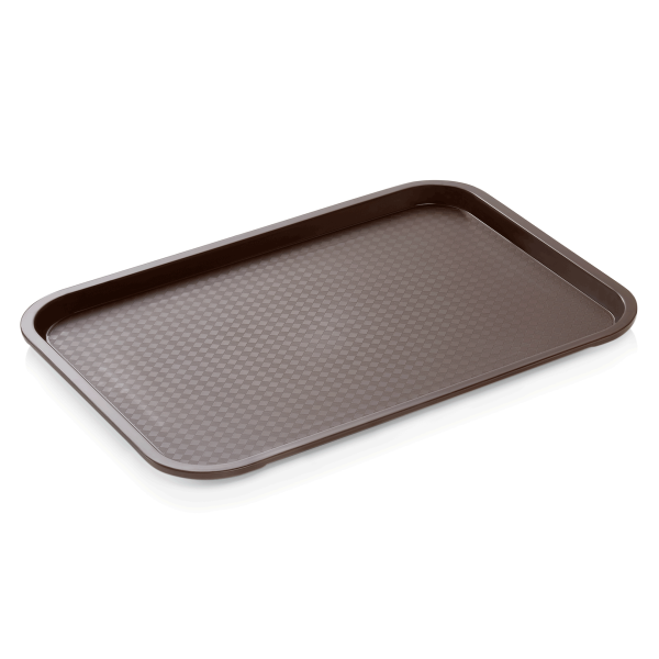 Plateau brun en polypropylène – 45,5 x 35,5 x 2 cm