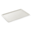 Plateau en polyester gris clair moucheté renforcé en fibre de verre - 53 x 37 cm