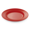 Assiette plate en mélamine rouge - Ø 20 cm (lot de 12)