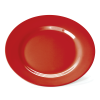 Assiette plate en mélamine rouge - Ø 23 cm (lot de 12)