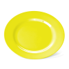 Assiette plate en mélamine jaune - Ø 23 cm (lot de 12)
