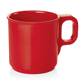 Tasse en mélamine rouge - 250 ml (lot de 12)