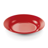 Assiette creuse en mélamine rouge - Ø 20 cm (lot de 12)