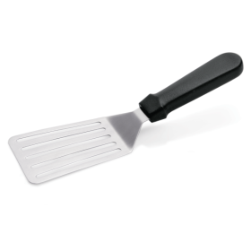 Spatule coudée ajourée inox - 29 cm - Manche plastique