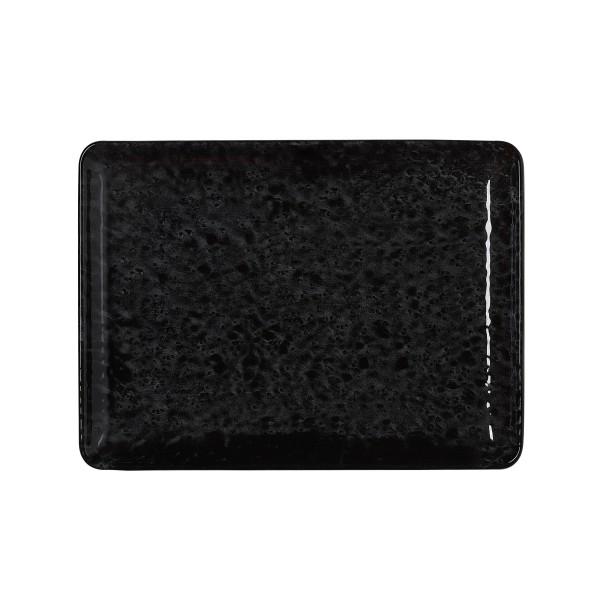 Assiette rectangulaire en porcelaine série Vida Night - 23 x 17 cm (lot de 6)
