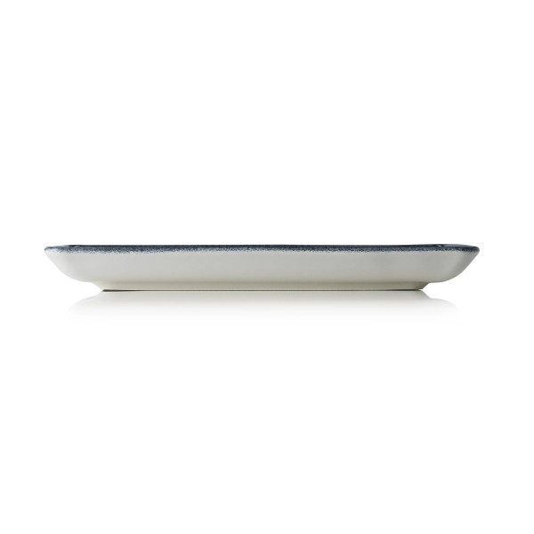 Assiette rectangulaire en porcelaine série Vida Marina - 23 x 17 cm (lot de 6)