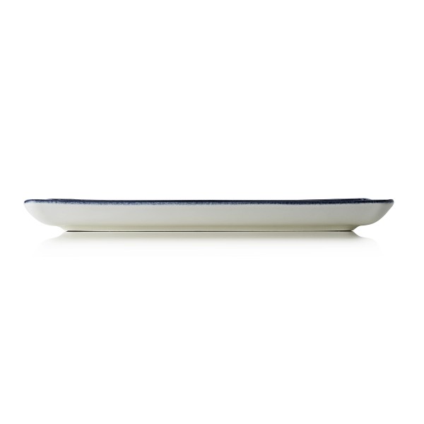 Assiette rectangulaire en porcelaine série Vida Marina - 27 x 20 cm (lot de 6)