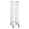 Chariot à plateaux inox chromé - Pour 12 plateaux 45,5 x 35,5 cm