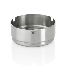 Cendrier inox chromé - Ø 12 cm - Hauteur 4 cm