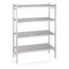 Étagère de stockage en aluminium et polyéthylène - 126,5 x 54 x 170 cm
