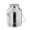 Bidon de transport thermique inox chromé avec anse - 25 L - Ø 33,5 cm