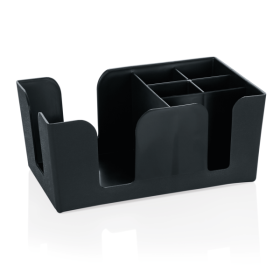 Organisateur de bar en polypropylène noir - 24 x 15 x 11 cm