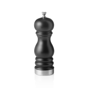 Moulin à poivre en bois noir et inox - 15 cm
