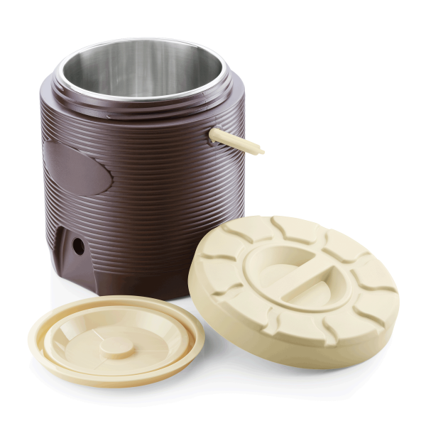 Distributeur de boissons isotherme marron - 12 L - Ø 30 cm