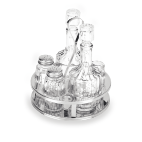 Ménagère en verre et inox - 5 pièces avec cure-dents