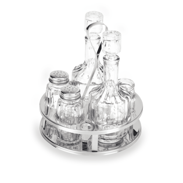 Ménagère en verre et inox - 5 pièces avec cure-dents